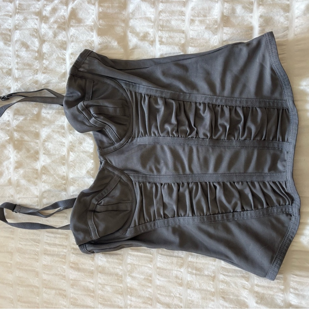 H&M grey corset top
